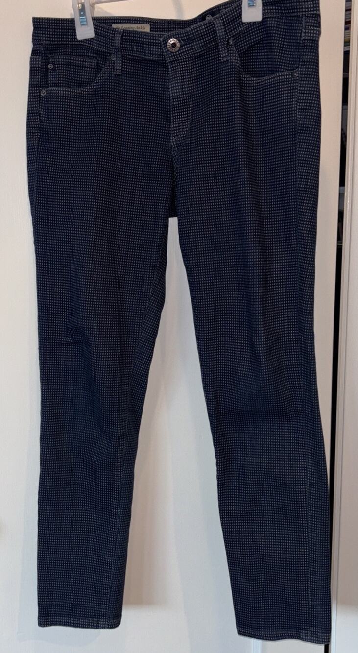 AG Adriano Goldschmied Ankle Super Skinny Jeans Women's Size 29R Blue Polka Dot